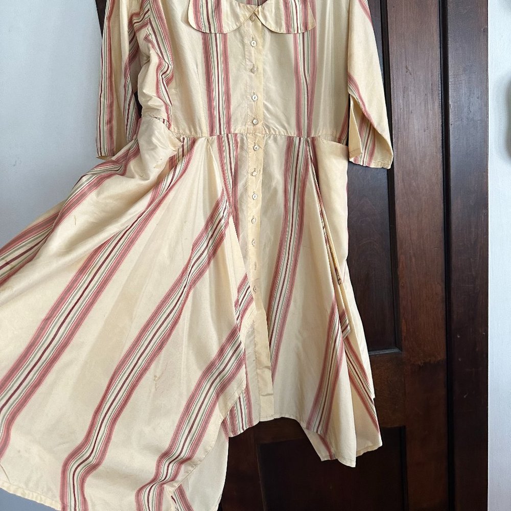 Krista Larson silk striped tunic/dress one size
